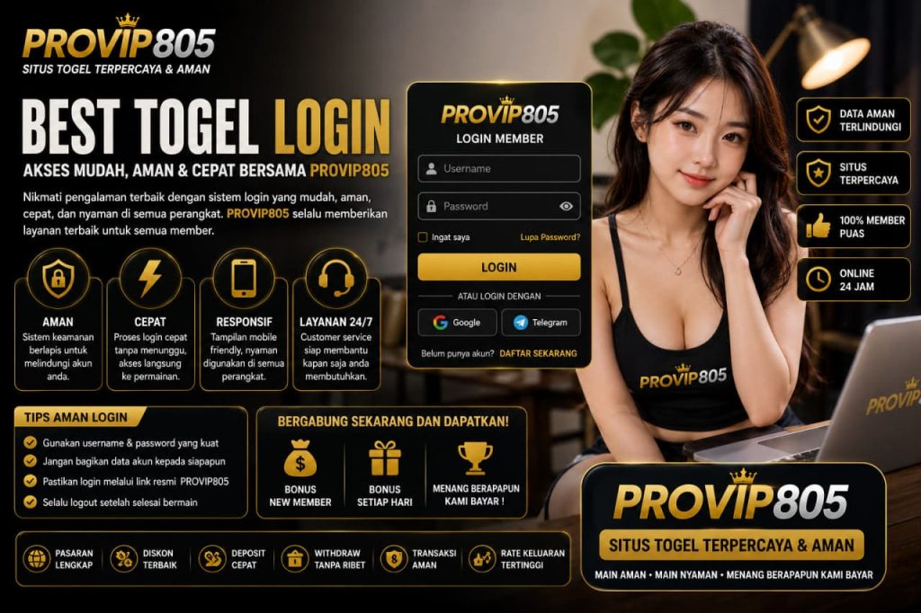 Best Togel Login Jadi Akses Mudah Bersama PROVIP805